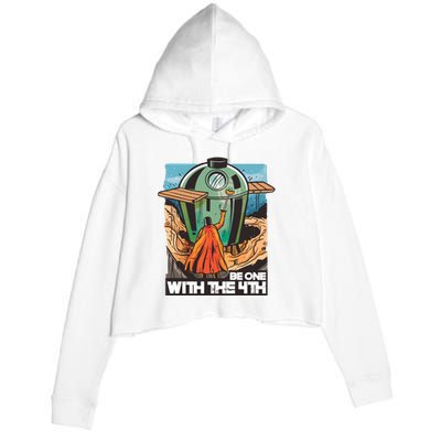 Be One With The 4th BBQ Parody Crop Fleece Hoodie