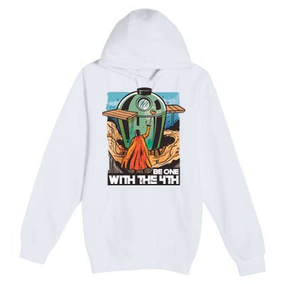 Be One With The 4th BBQ Parody Premium Pullover Hoodie