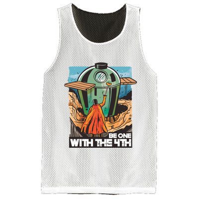 Be One With The 4th BBQ Parody Mesh Reversible Basketball Jersey Tank