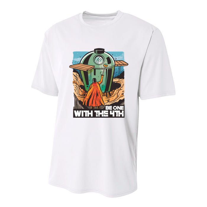 Be One With The 4th BBQ Parody Youth Performance Sprint T-Shirt