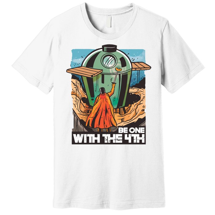 Be One With The 4th BBQ Parody Premium T-Shirt