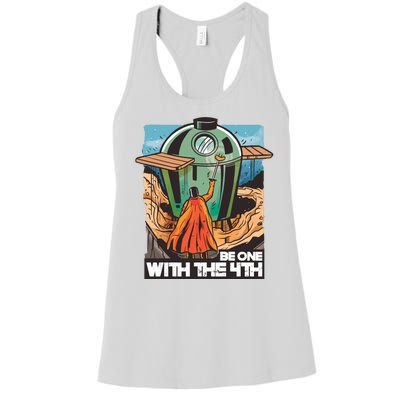 Be One With The 4th BBQ Parody Women's Racerback Tank