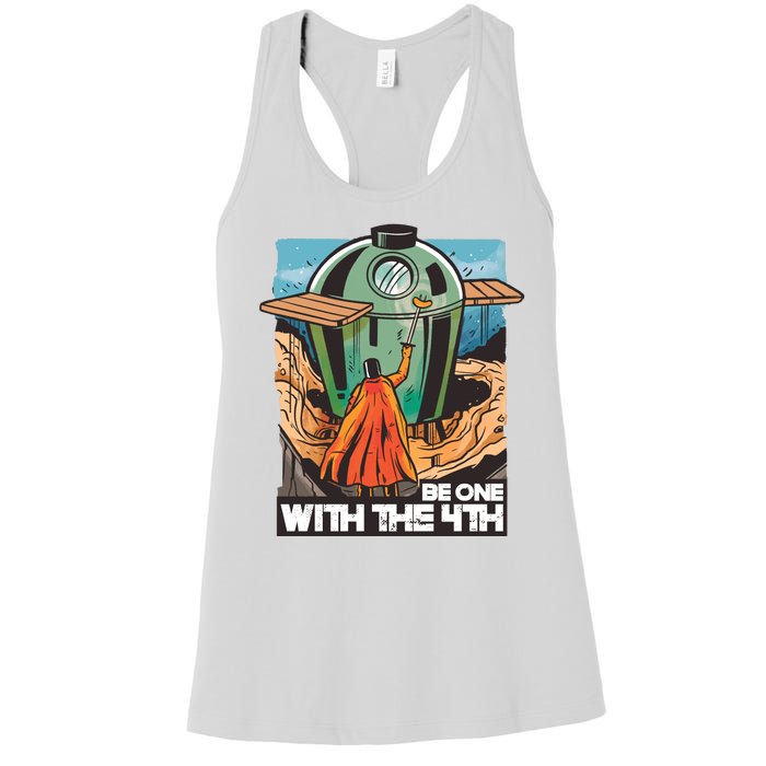 Be One With The 4th BBQ Parody Women's Racerback Tank