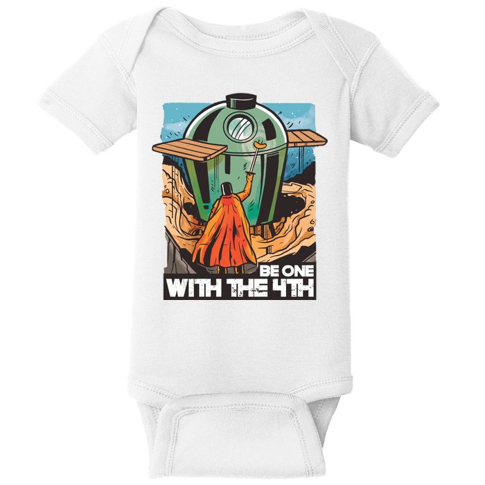 Be One With The 4th BBQ Parody Baby Bodysuit