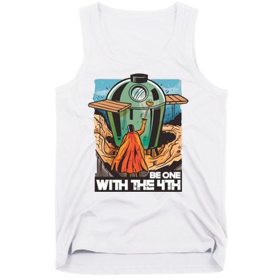 Be One With The 4th BBQ Parody Tank Top