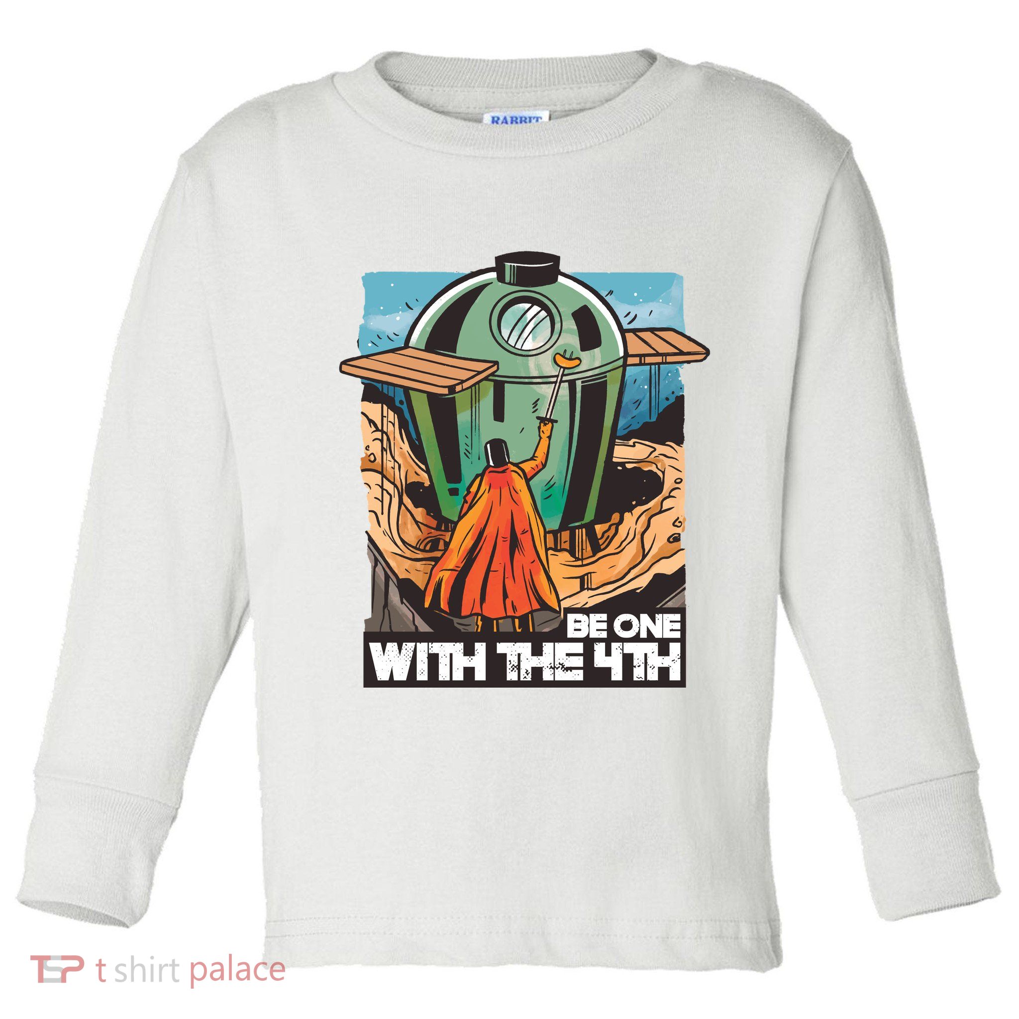 Be One With The 4th BBQ Parody Toddler Long Sleeve Shirt