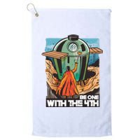 Be One With The 4th BBQ Parody Platinum Collection Golf Towel