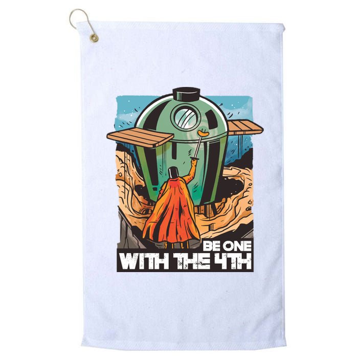 Be One With The 4th BBQ Parody Platinum Collection Golf Towel