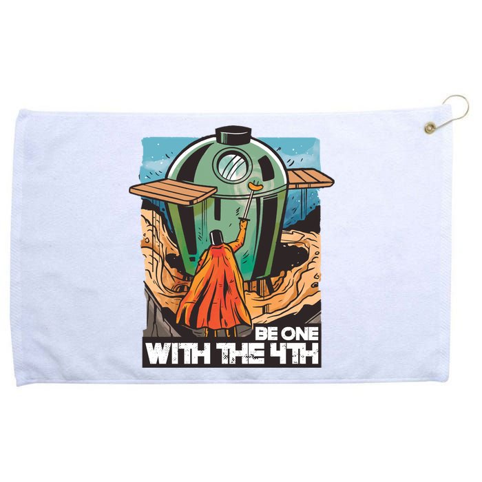 Be One With The 4th BBQ Parody Grommeted Golf Towel