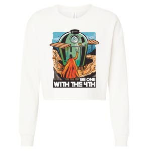 Be One With The 4th BBQ Parody Cropped Pullover Crew