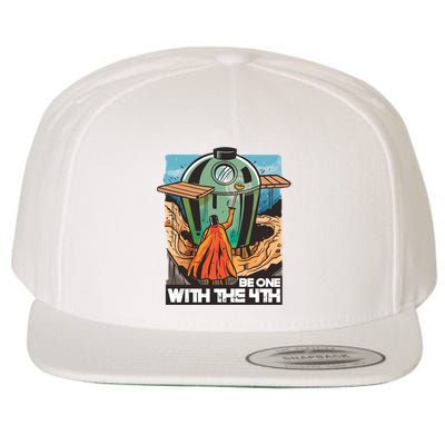 Be One With The 4th BBQ Parody Wool Snapback Cap