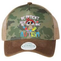 Be Patient With Me Autism Owl Legacy Tie Dye Trucker Hat