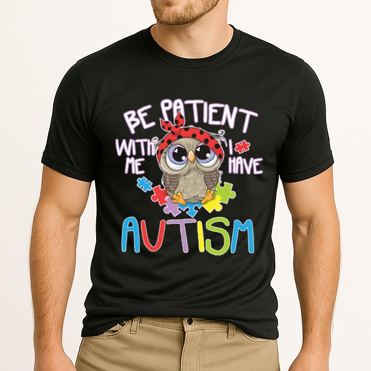 Be Patient With Me Autism Owl Performance Shirt