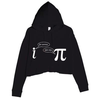 Be Rational Get Real Pi Math Crop Fleece Hoodie