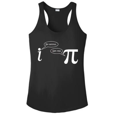 Be Rational Get Real Pi Math Ladies PosiCharge Competitor Racerback Tank