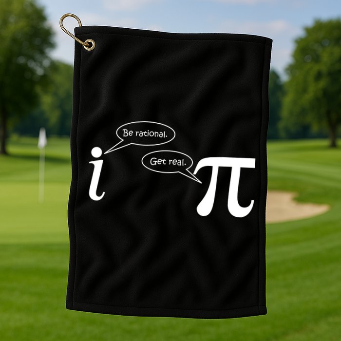 Be Rational Get Real Pi Math Golf Towel