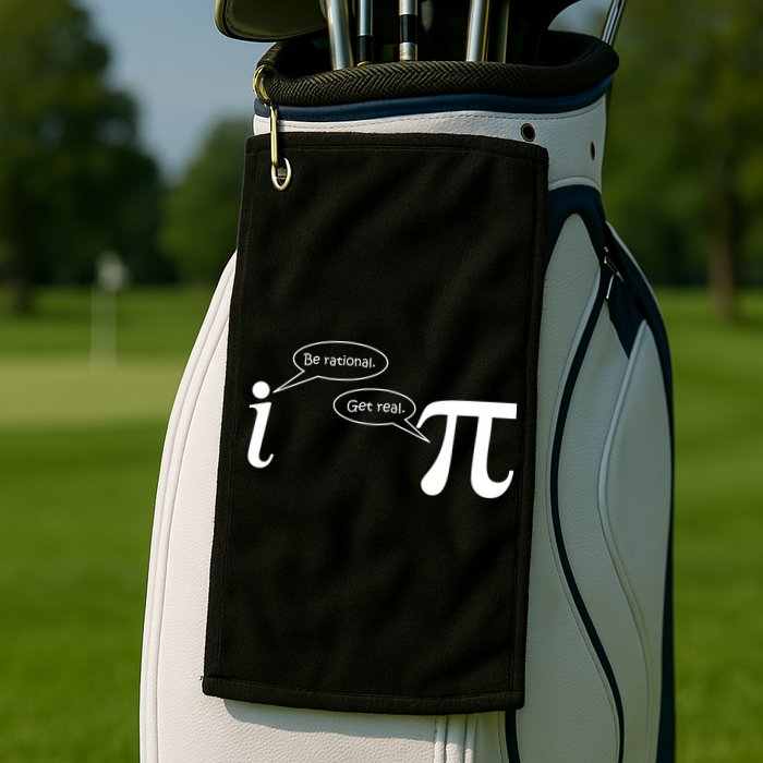 Be Rational Get Real Pi Math Golf Towel