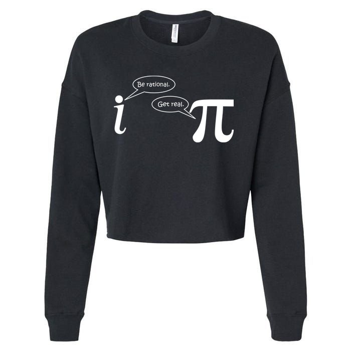 Be Rational Get Real Pi Math Cropped Pullover Crew