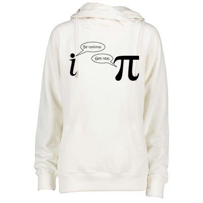 Be Rational Get Real Pi Math Womens Funnel Neck Pullover Hood