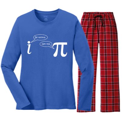 Be Rational Get Real Pi Math Women's Long Sleeve Flannel Pajama Set 