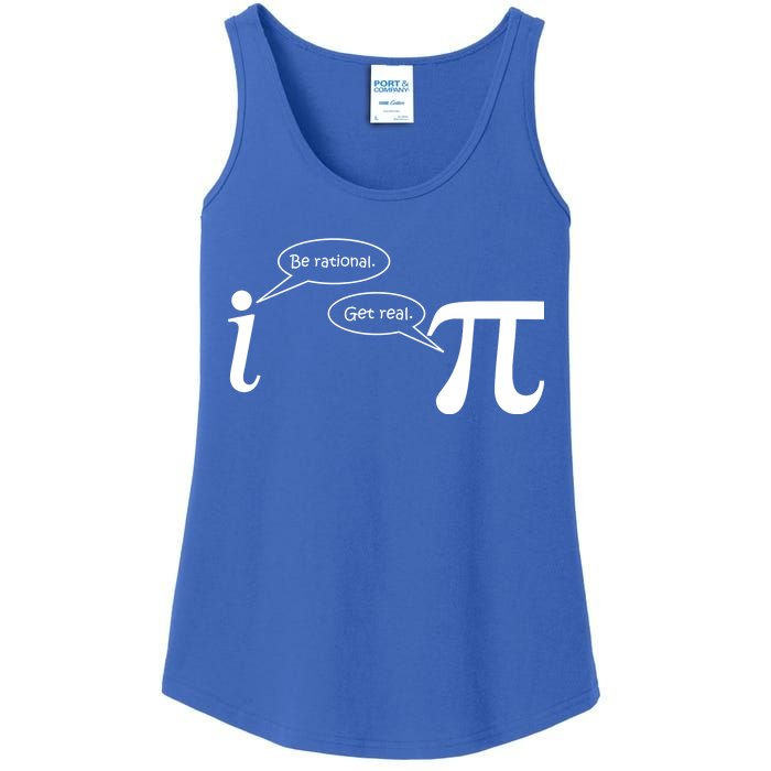 Be Rational Get Real Pi Math Ladies Essential Tank