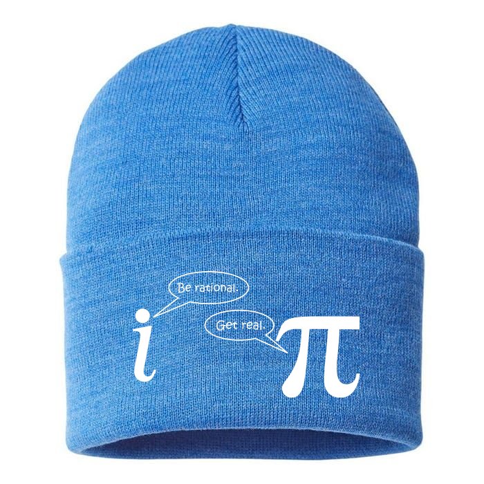 Be Rational Get Real Pi Math Sustainable Knit Beanie