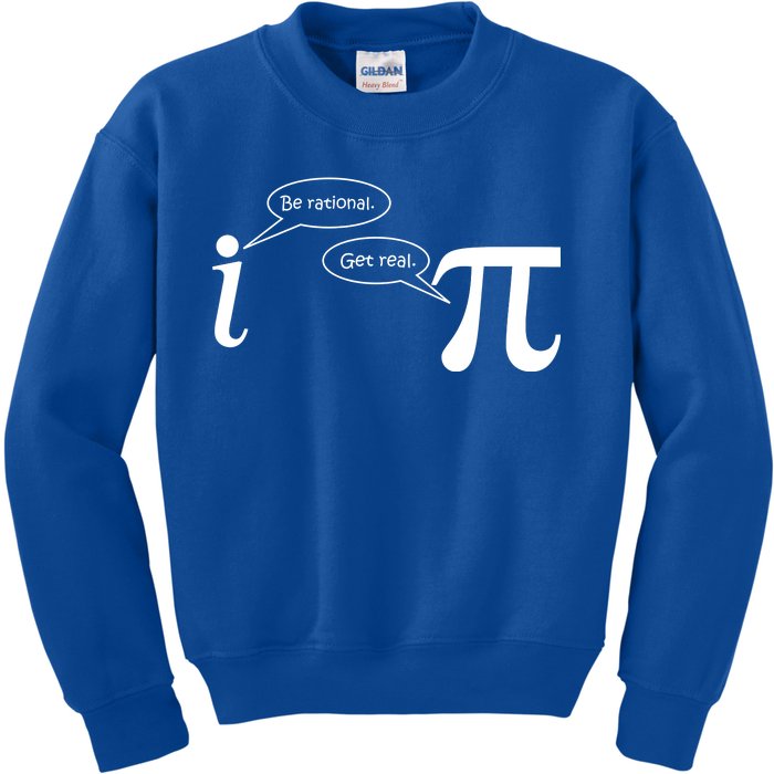 Be Rational Get Real Pi Math Kids Sweatshirt