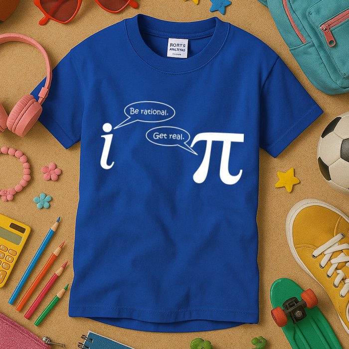 Be Rational Get Real Pi Math Kids T-Shirt