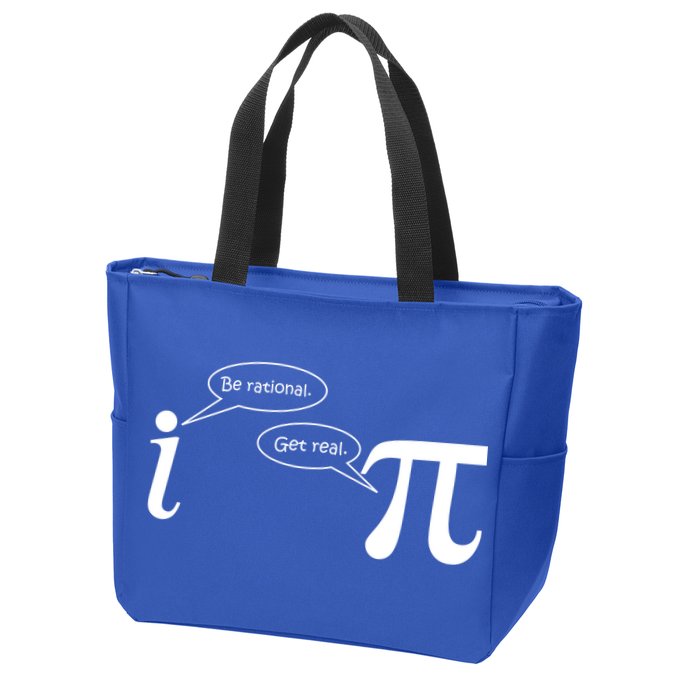 Be Rational Get Real Pi Math Zip Tote Bag