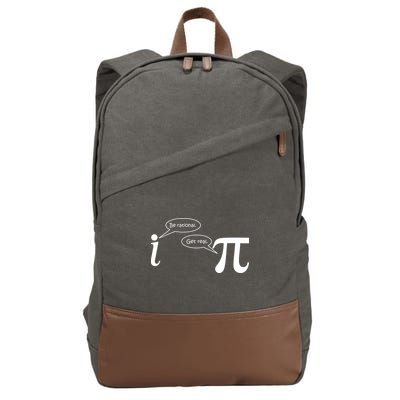 Be Rational Get Real Pi Math Cotton Canvas Backpack