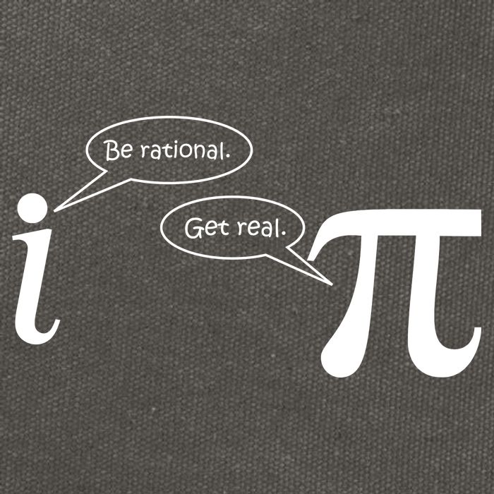 Be Rational Get Real Pi Math Cotton Canvas Backpack