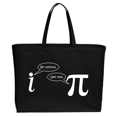 Be Rational Get Real Pi Math Cotton Canvas Jumbo Tote