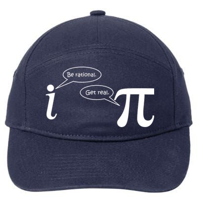 Be Rational Get Real Pi Math 7-Panel Snapback Hat