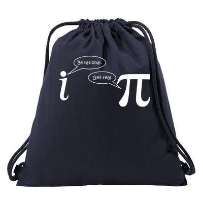 Be Rational Get Real Pi Math Drawstring Bag