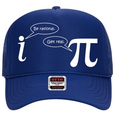 Be Rational Get Real Pi Math High Crown Mesh Back Trucker Hat