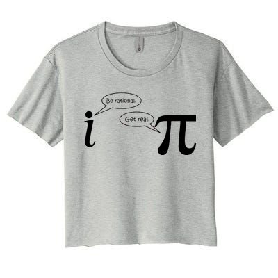 Be Rational Get Real Pi Math Women's Crop Top Tee