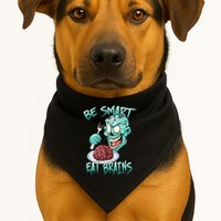Be Smart Eat Brains USA-Made Doggie Bandana