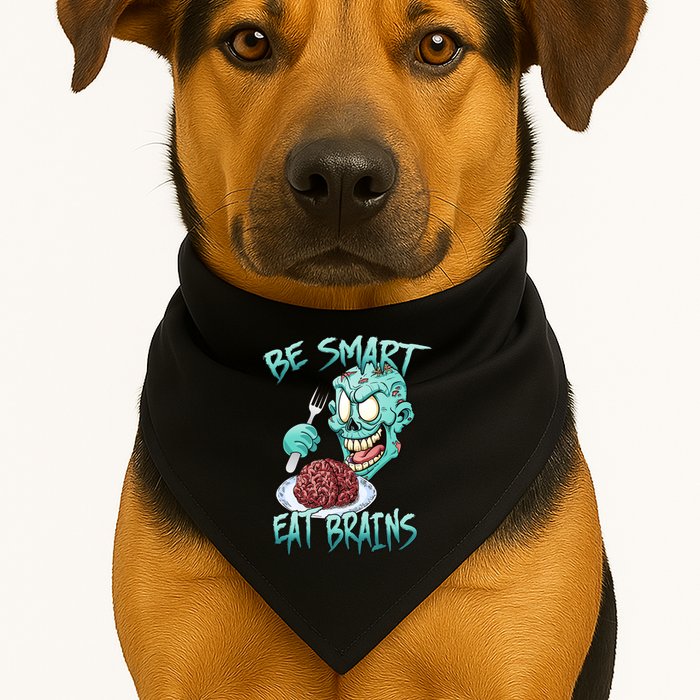 Be Smart Eat Brains USA-Made Doggie Bandana