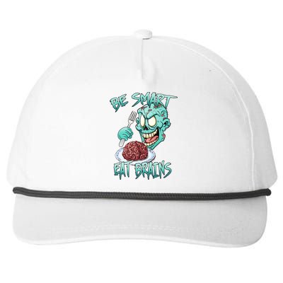 Be Smart Eat Brains Snapback Five-Panel Rope Hat