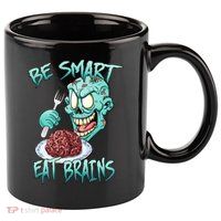 Be Smart Eat Brains 11oz C Handle Ceramic Mug