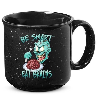 Be Smart Eat Brains 15oz Campfire Ceramic Mug