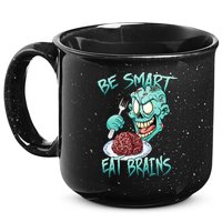 Be Smart Eat Brains 15oz Campfire Ceramic Mug