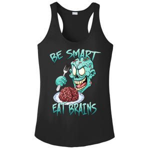 Be Smart Eat Brains Ladies PosiCharge Competitor Racerback Tank