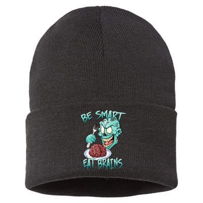 Be Smart Eat Brains Sustainable Knit Beanie