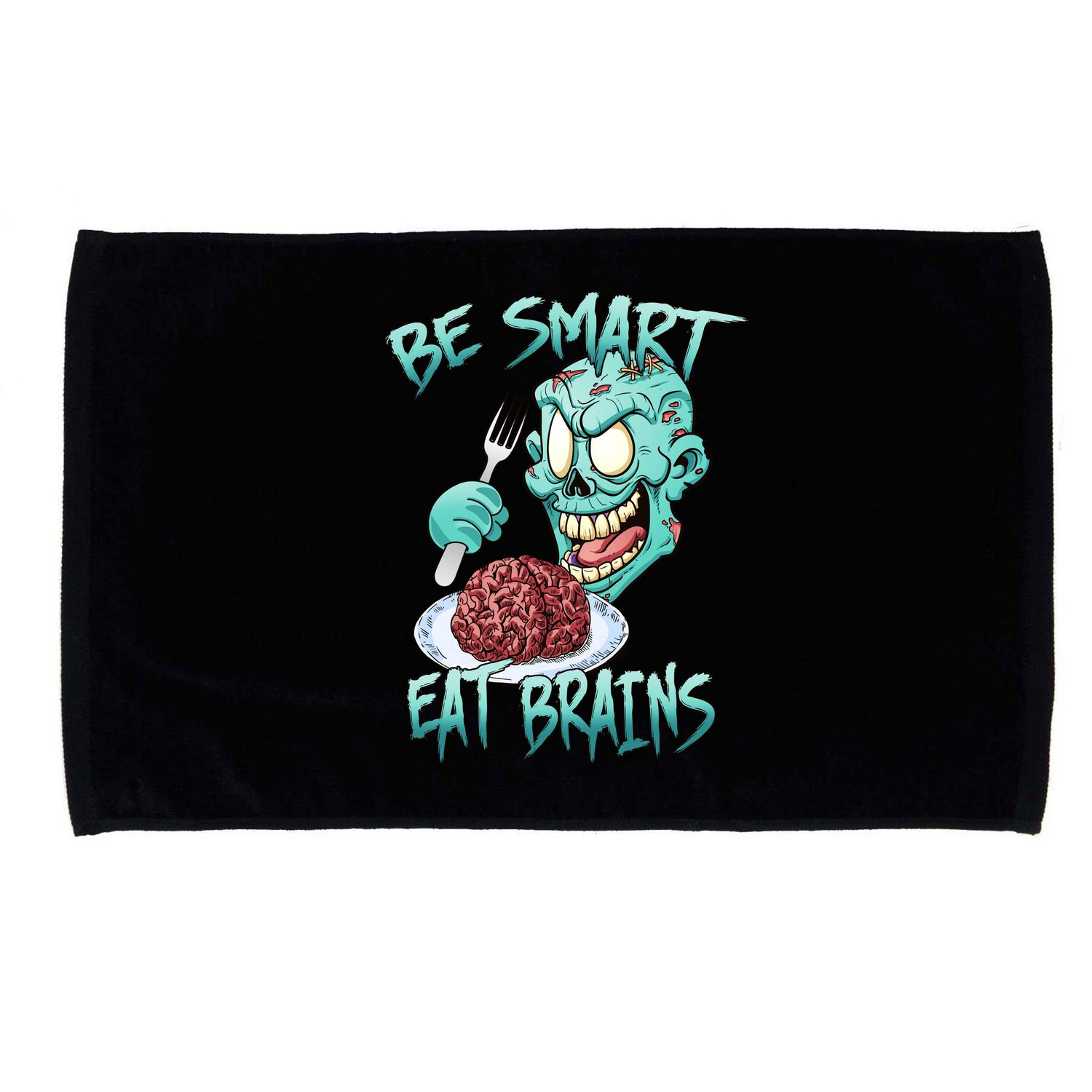 Be Smart Eat Brains Microfiber Hand Towel