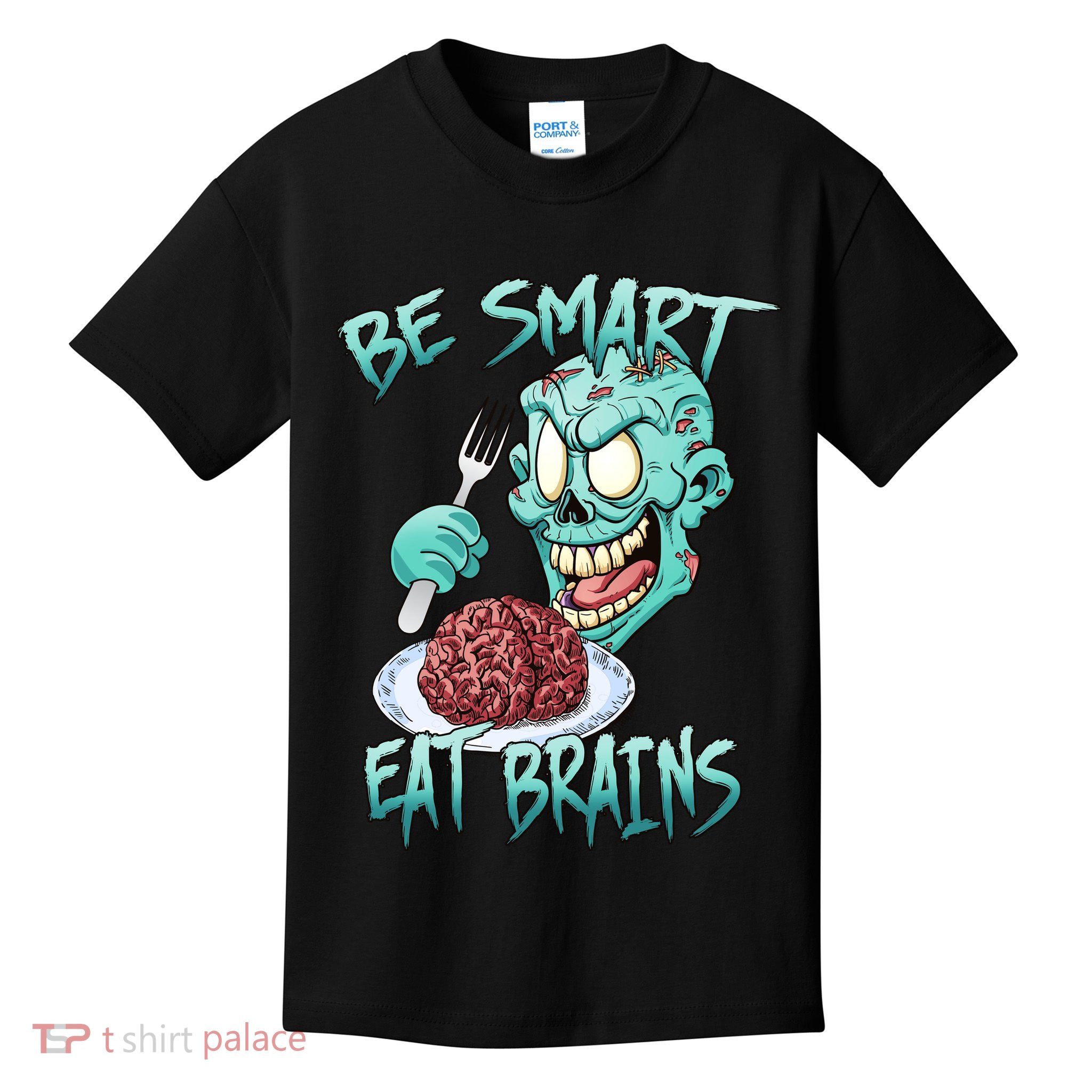 Be Smart Eat Brains Kids T-Shirt