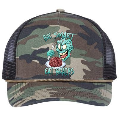 Be Smart Eat Brains Retro Rope Trucker Hat Cap