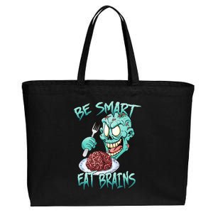 Be Smart Eat Brains Cotton Canvas Jumbo Tote