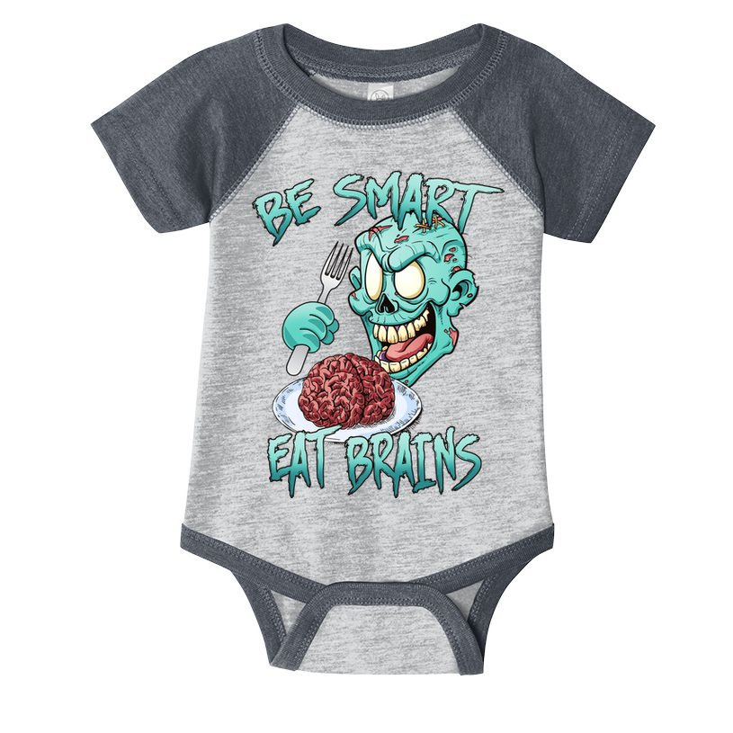 Be Smart Eat Brains Infant Baby Jersey Bodysuit