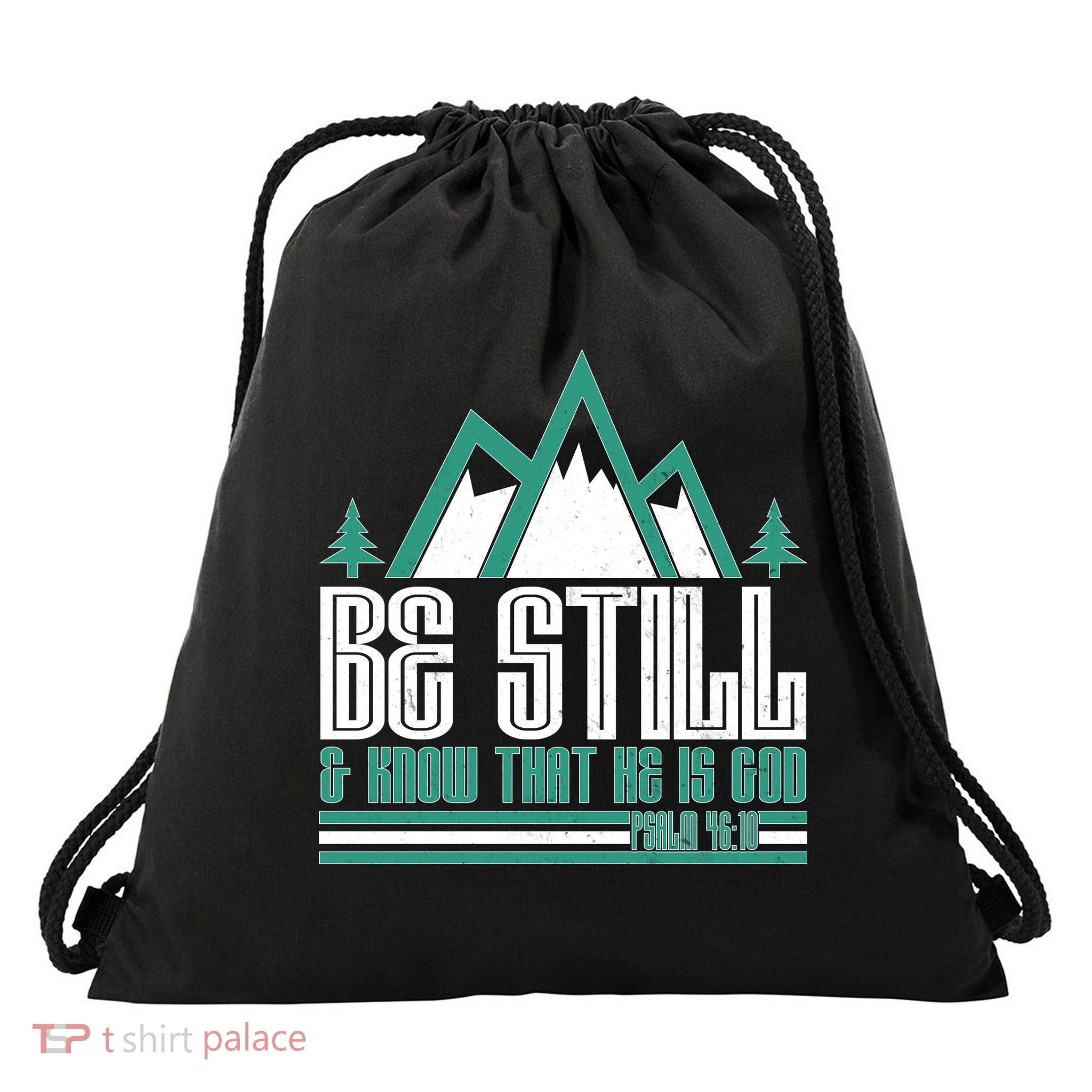 Be Still And Know That He Is God Drawstring Bag